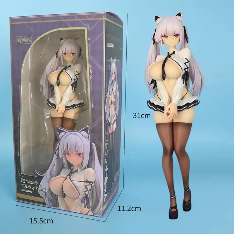 

26 см аниме Alvina-Chan фигурка сексуальные фигурки для девочек фигурка модель коллекция кукла украшение стола статуя детские игрушки подарки на день рождения