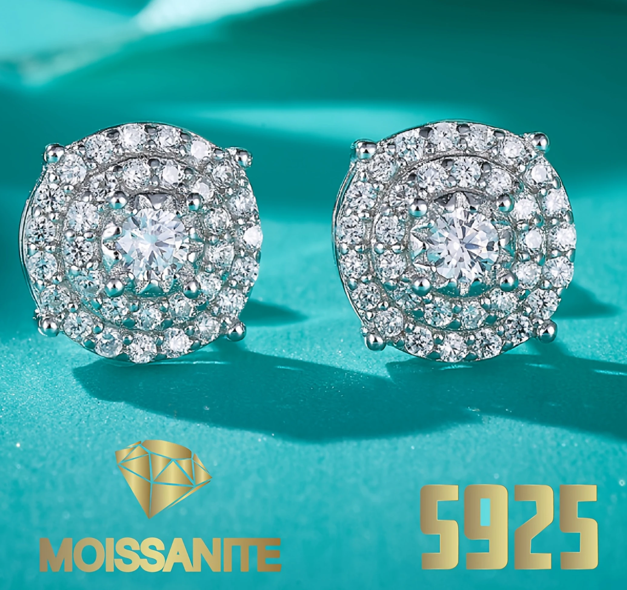 

0.15ct Earrings Round Stud Earring for Women Gra Certificate Moissanite Earrings 925 Fashion Jewelry