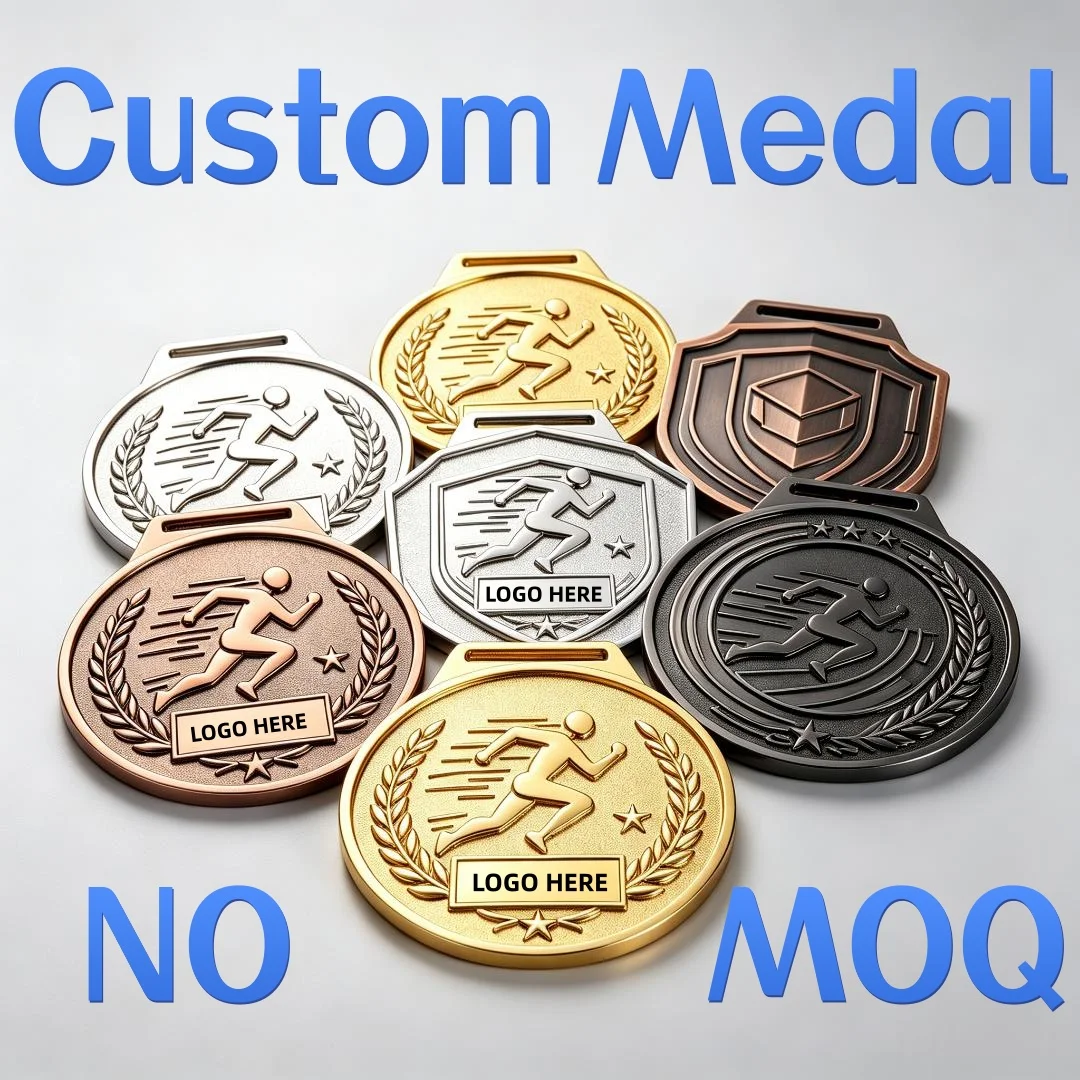 Custom Running Sports Medal Personalized Engraved Logo Metal Award Medal No MOQ Customized Race Competition Souvenir Gift