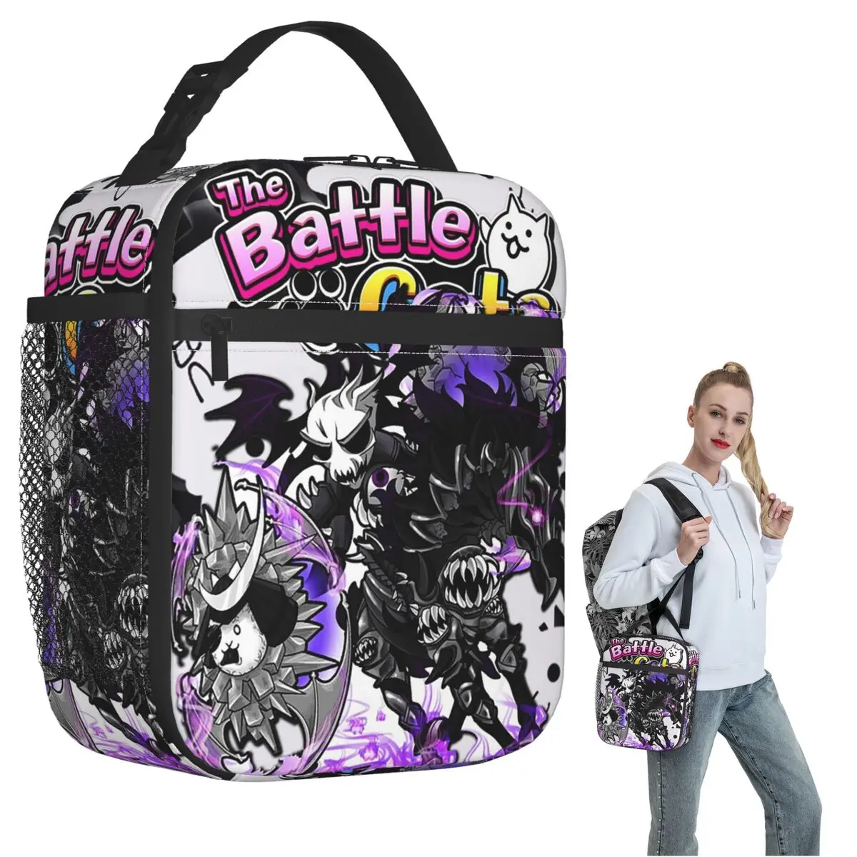 

Battle Cats - Miko Mitama Insulated Lunch Bag for Women Children Portable Food Boxes Thermal Lunch Box Tote