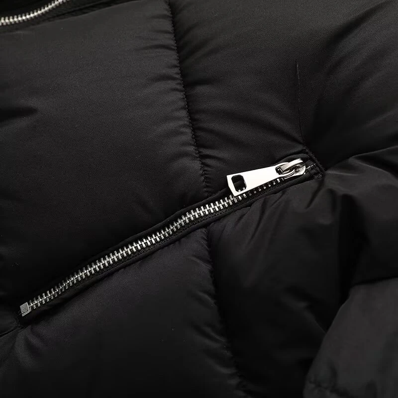 KEYANKETIAN Winter New Women's Collar Zipper Decoration Thread Splicing Slim Fit Cotton Jacket Women Short Jacket