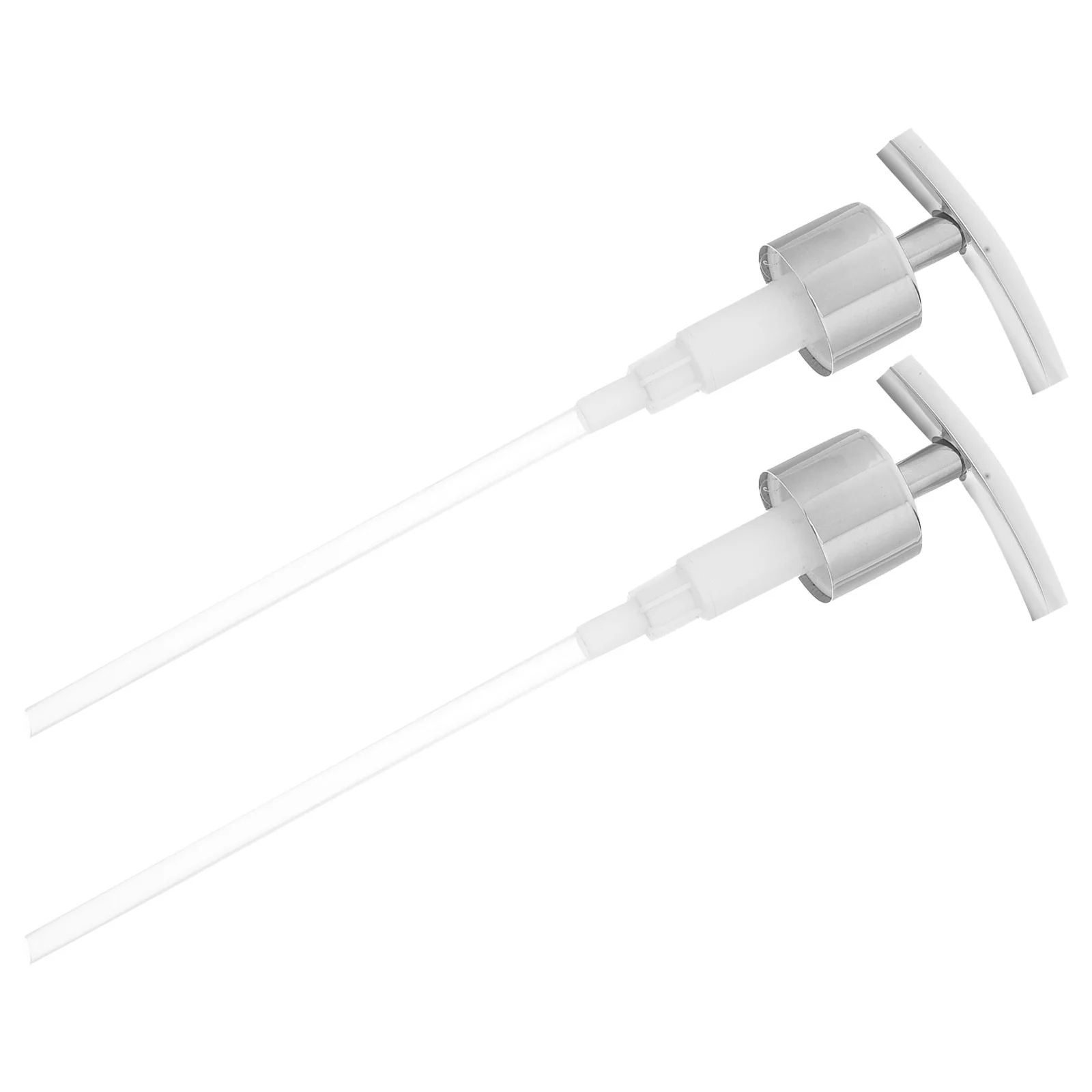 2 قطعة رؤوس المضخة السائلة المعدنية الفولاذ المقاوم للصدأ الصحافة إعادة الملء غسول موزع استبدال للمطبخ الحمام #4