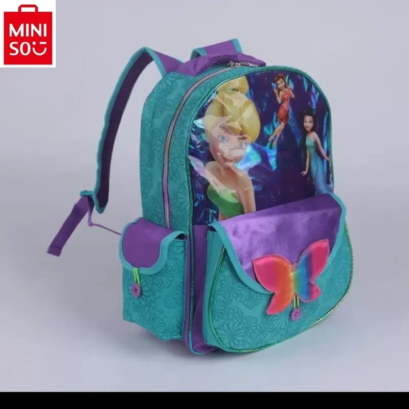 MINISO Disney Cartoon Princess Cute Student backpack Simple and Casual Large Capacity Storage Children's Backpack