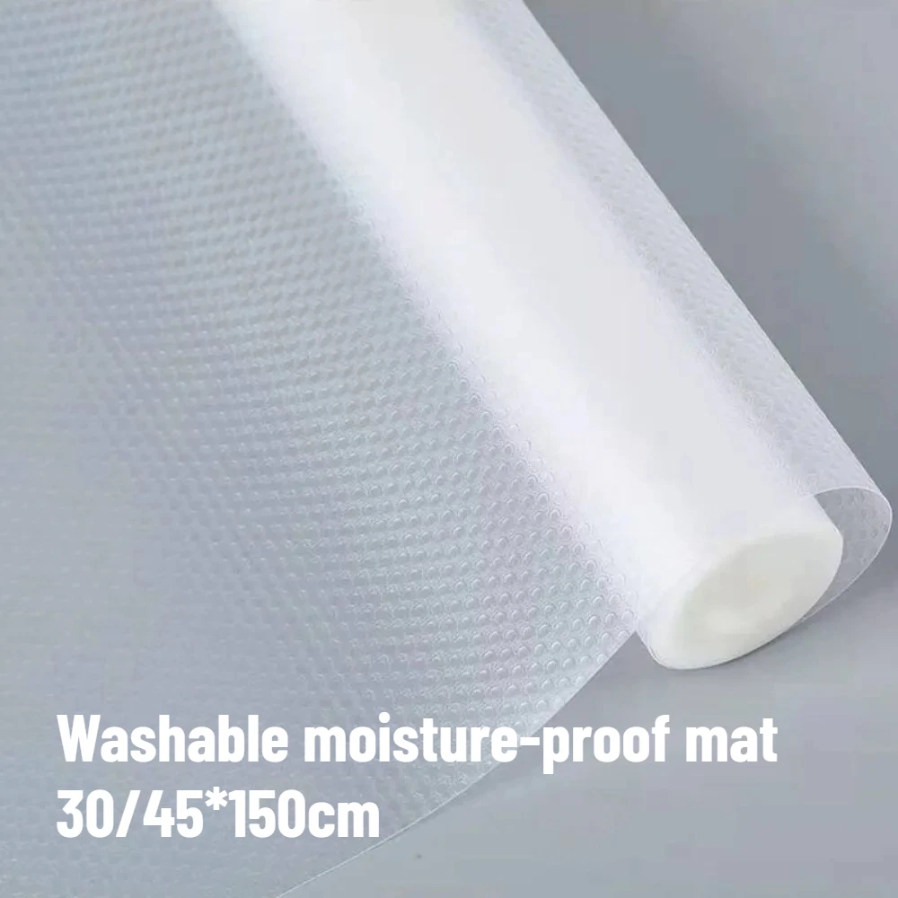 

30/45cm 1.5M Shelf Drawer Liner Waterproof Non Slip Oil Proof Protective Mat for Cabinet Closet Kitchen Drawer Home Storage