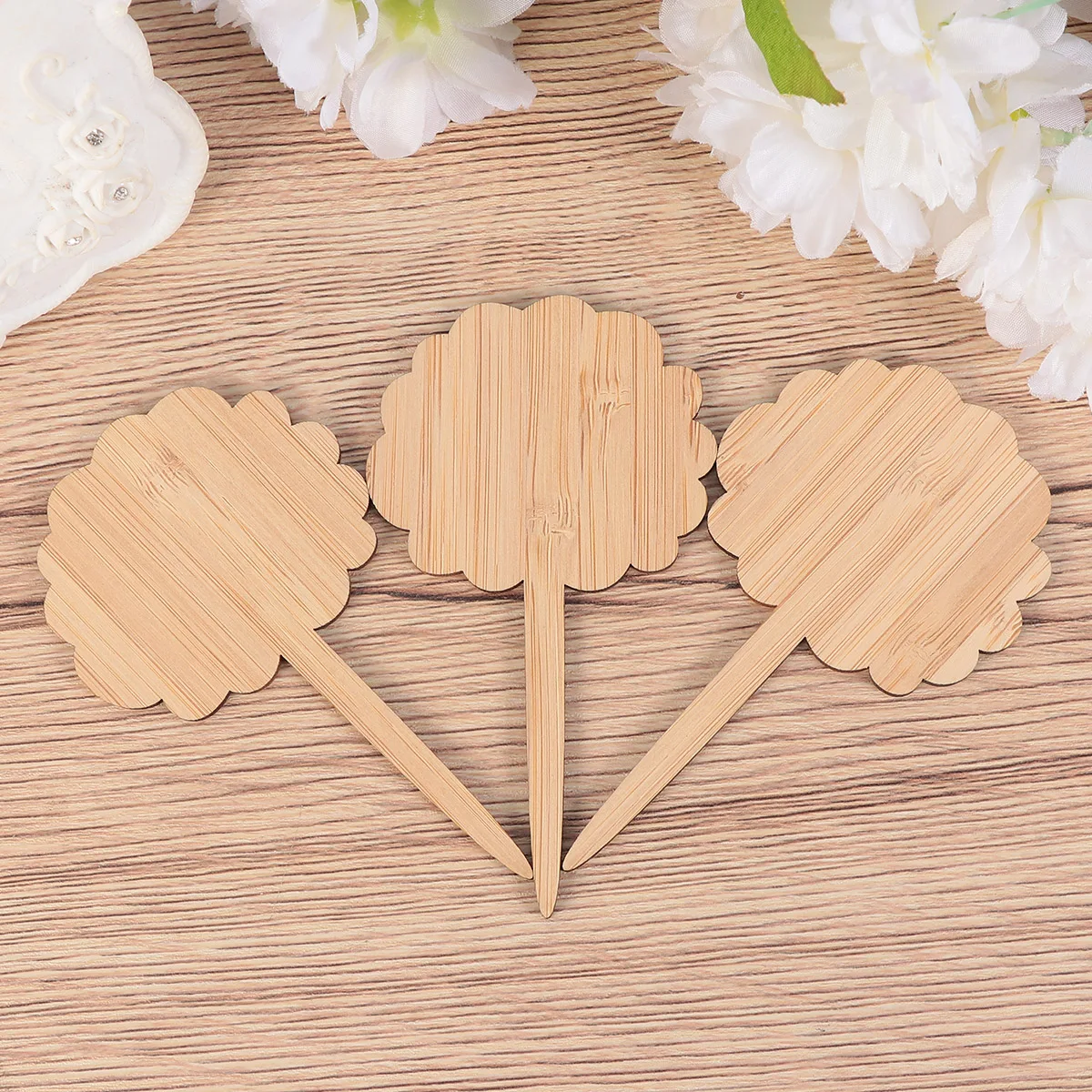 

30 PCS Bamboo Tags Plant Garden Label Insert into The Ground Marker Flower Marking Pole