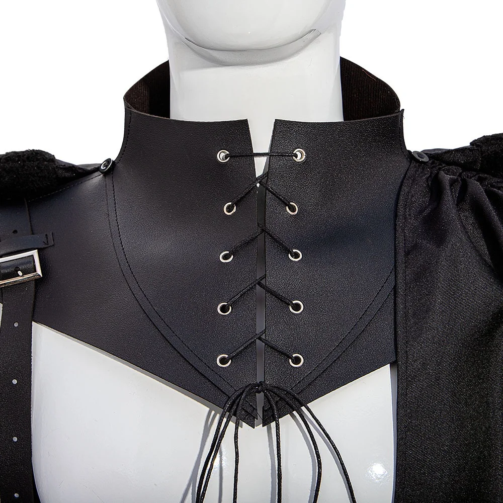 Medieval Sle  Costume oulder Wrap Stage Performance loween Men's Par Devil Dr up Coat Long Tail Coat