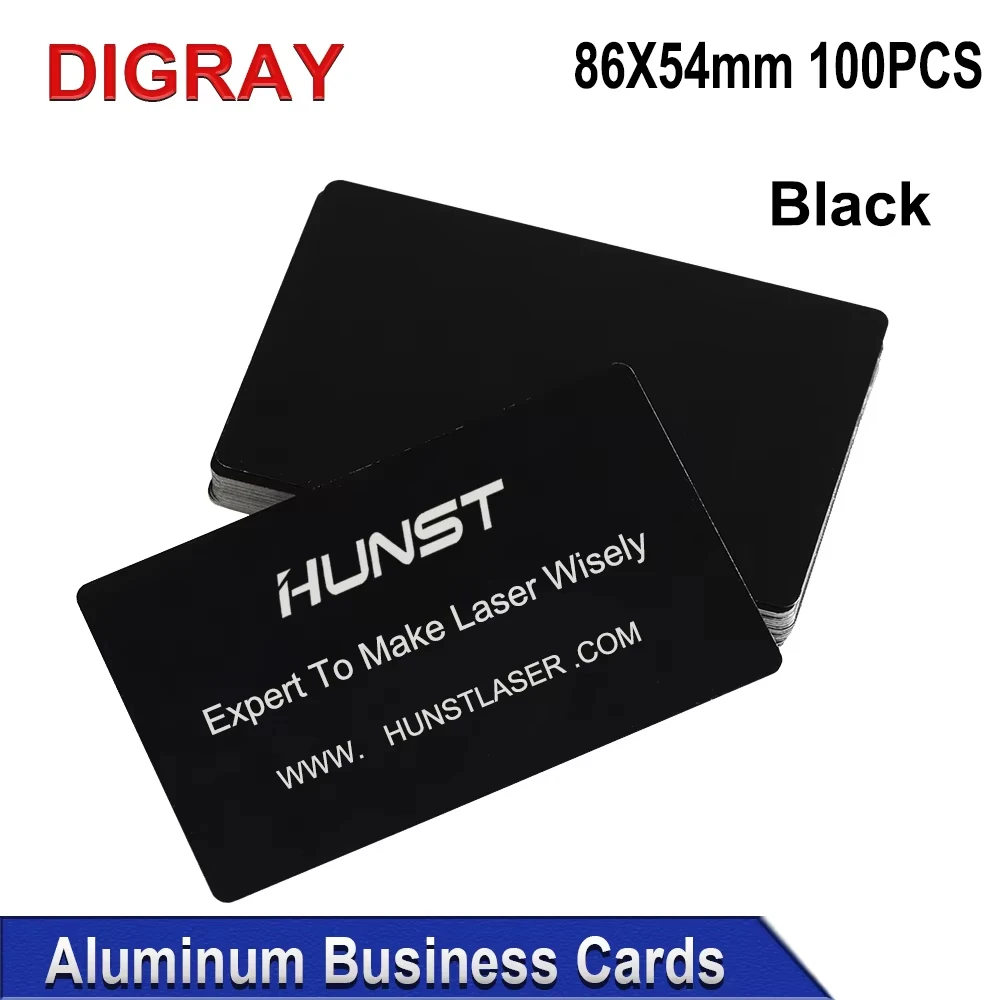 DIGRAY 100PCS/LOT Business Name Cards Multicolor Aluminium Alloy Metal Sheet Testing Material for Laser Marking Machine