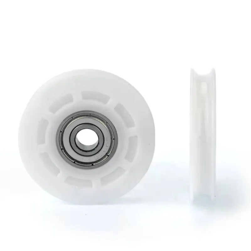 Revestido de plástico Rolamento Polia Rolo, Parafuso roscado, Sobre Line Roda Guia, Roda Rolamento Pom Gaveta, M8, 608ZZ, 48x9mm, 1Pc