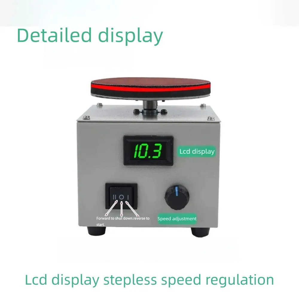 Small 4/5/6-inch Electric Disc Sanding Machine 150W/24V Grinding Machine with Variable Speed 0-6000RPM and 10 Sanding Discs