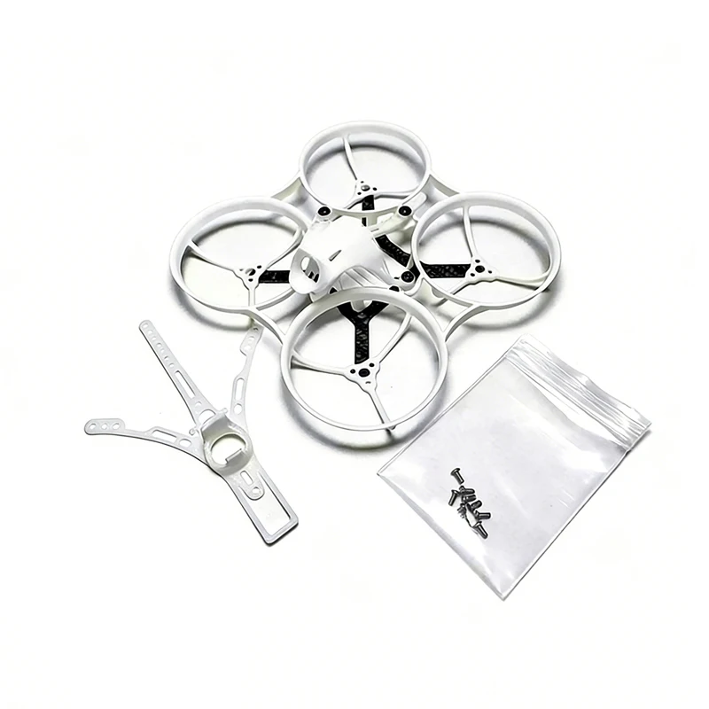 Für 1S FPV Whoop NewBeeDrone LiteAF 75mm Racing Frame Kit Kohlefaser-Chassis Verstärkte Bodenplatte Drohnen-Verkleidung Kamerahalterung