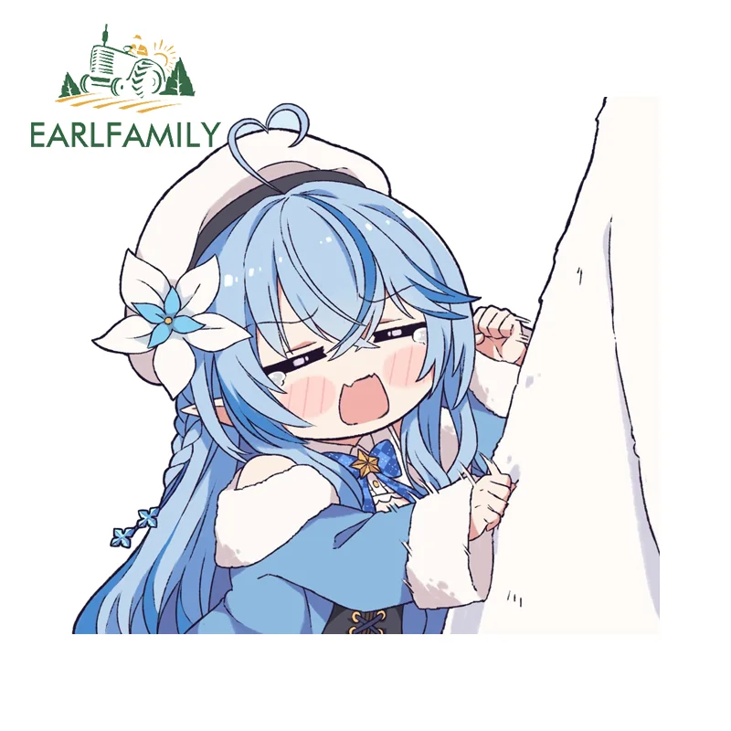 Earlfamily yukihana lamy hololive adesivos personalidade atraente pára-brisa decalque simples à prova dwaterproof água janela do pára-brisa