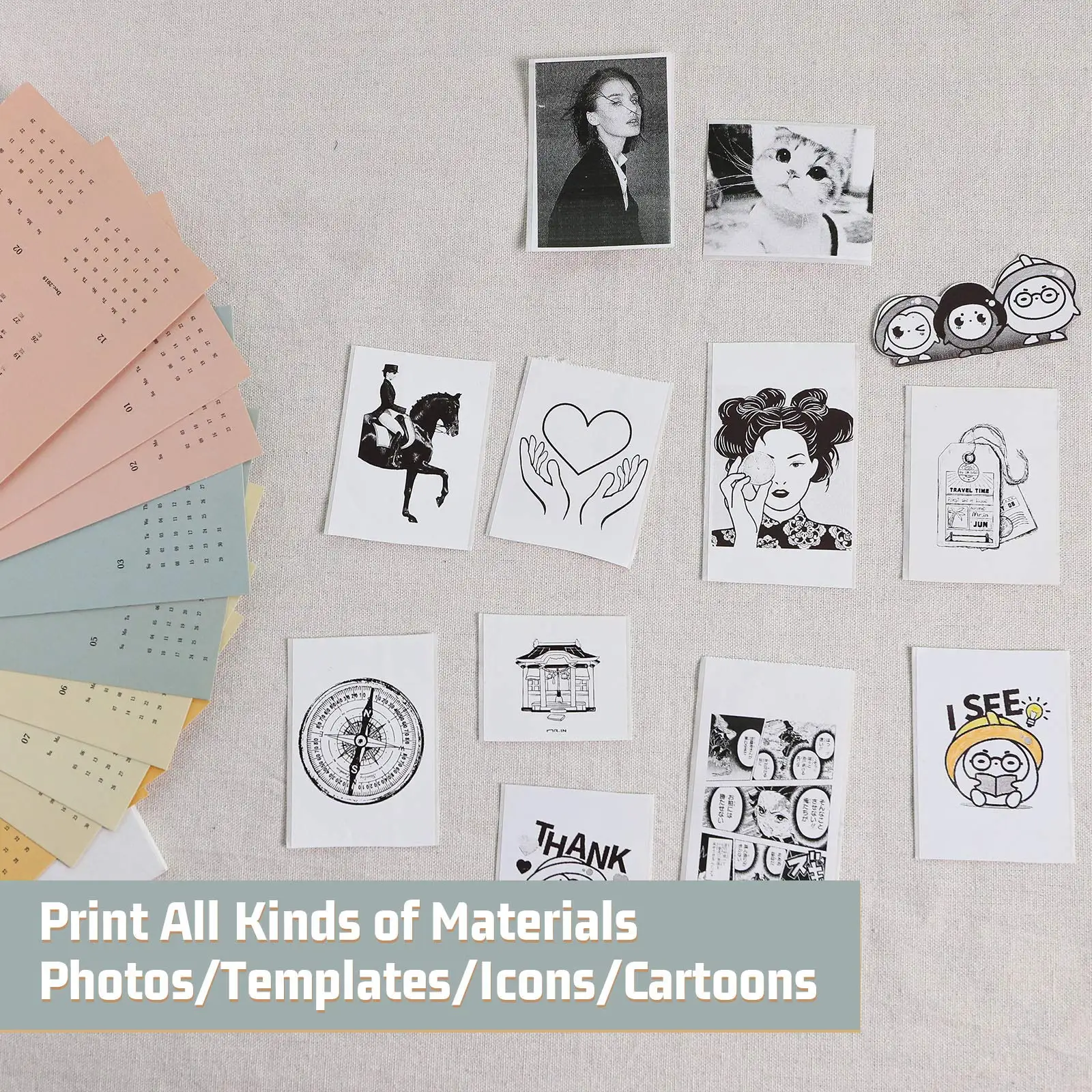 10/20 Rolls Mini Thermal Printer Sticker Paper 57X25 Mini Printer Kids Instant Camera Sticker Paper for Most Mini Pocket Printer