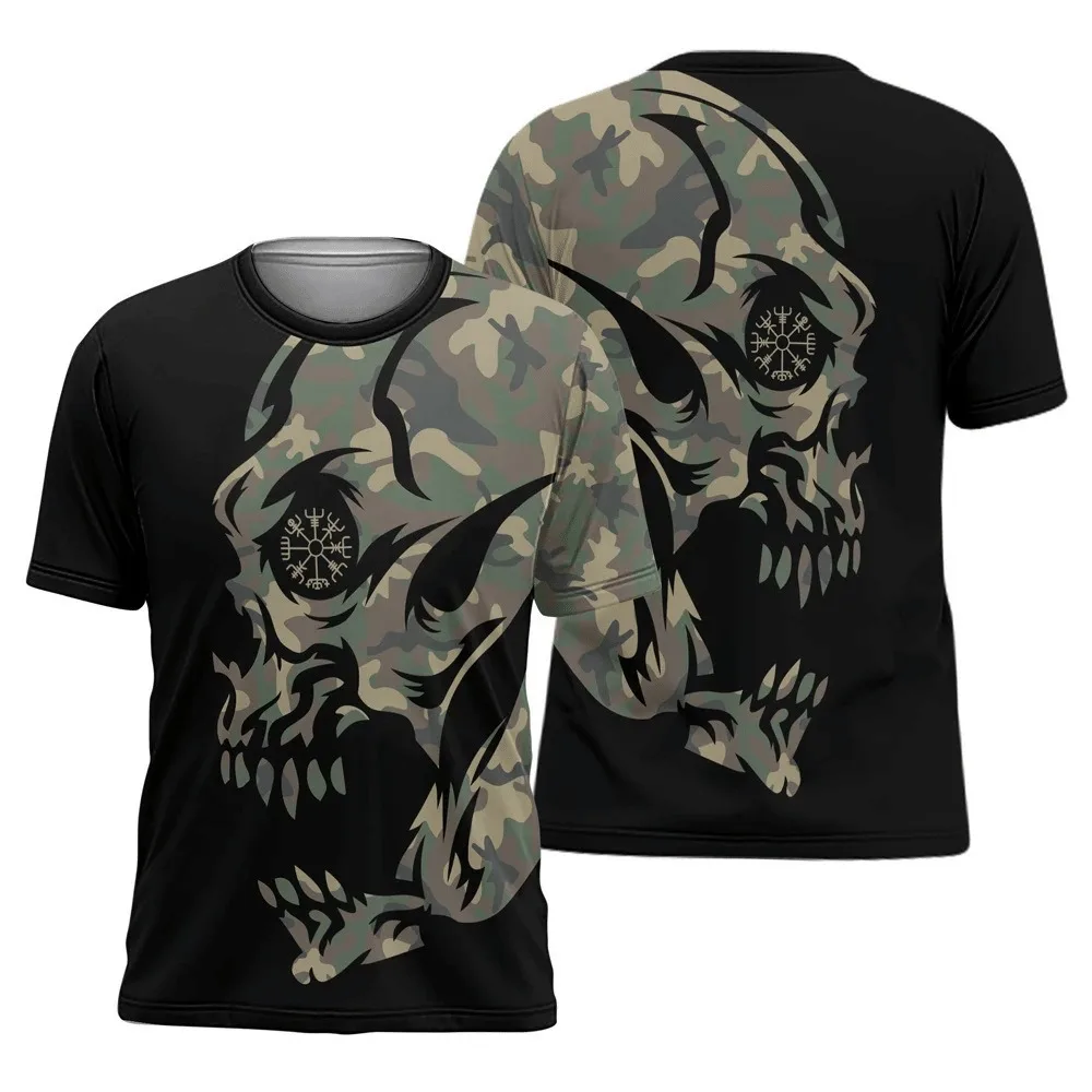 

men's summer clothing with 3D printed viking mythology graphic t shirts round neck short sleeved new in tops t shirts for men