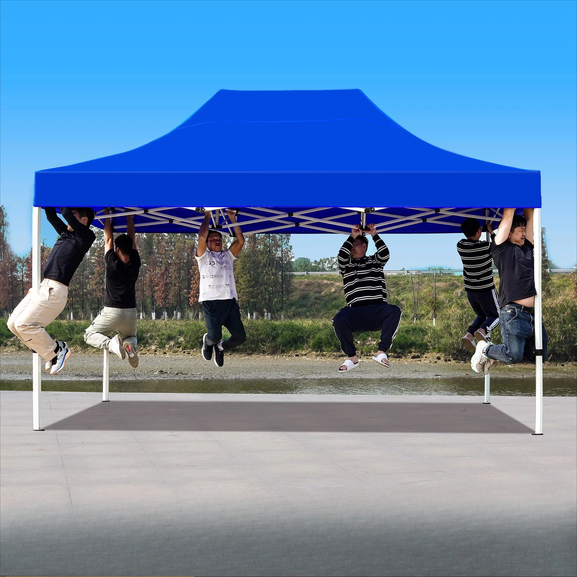 

Four-legged stall tent Retractable folding thickened awning Outdoor canopy for stall