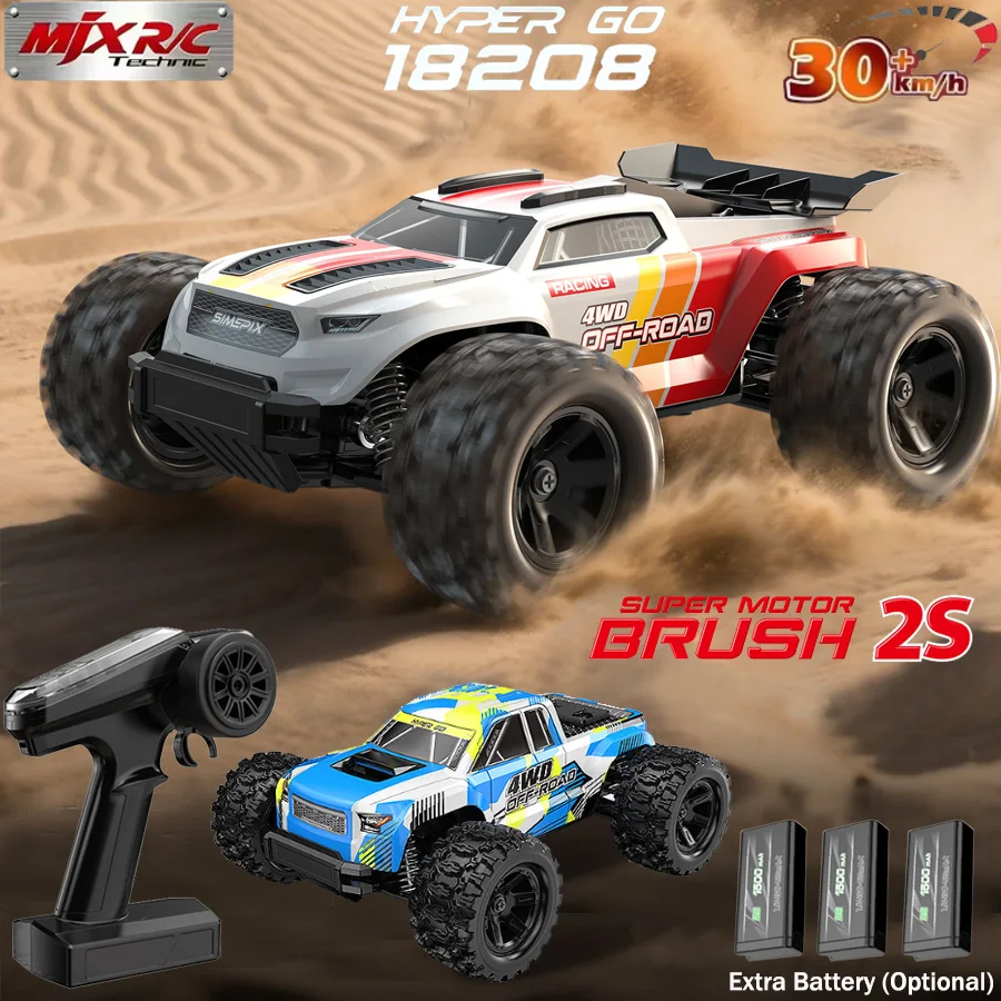 

Новый Hyper Go MJX 18208 1/18 4WD 2.4G Радиоуправляемая машина 30 км/ч Бесщеточный дрифт-автомобиль Гоночный автомобиль с дистанционным управлением Внедорожный грузовик Игрушка в подарок