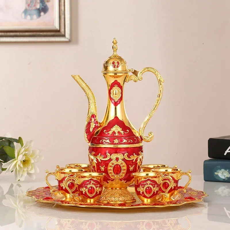 European style palace style metal flagon pot decoration wedding giftBaijiu cup wine dispenser household small wine cup wine set