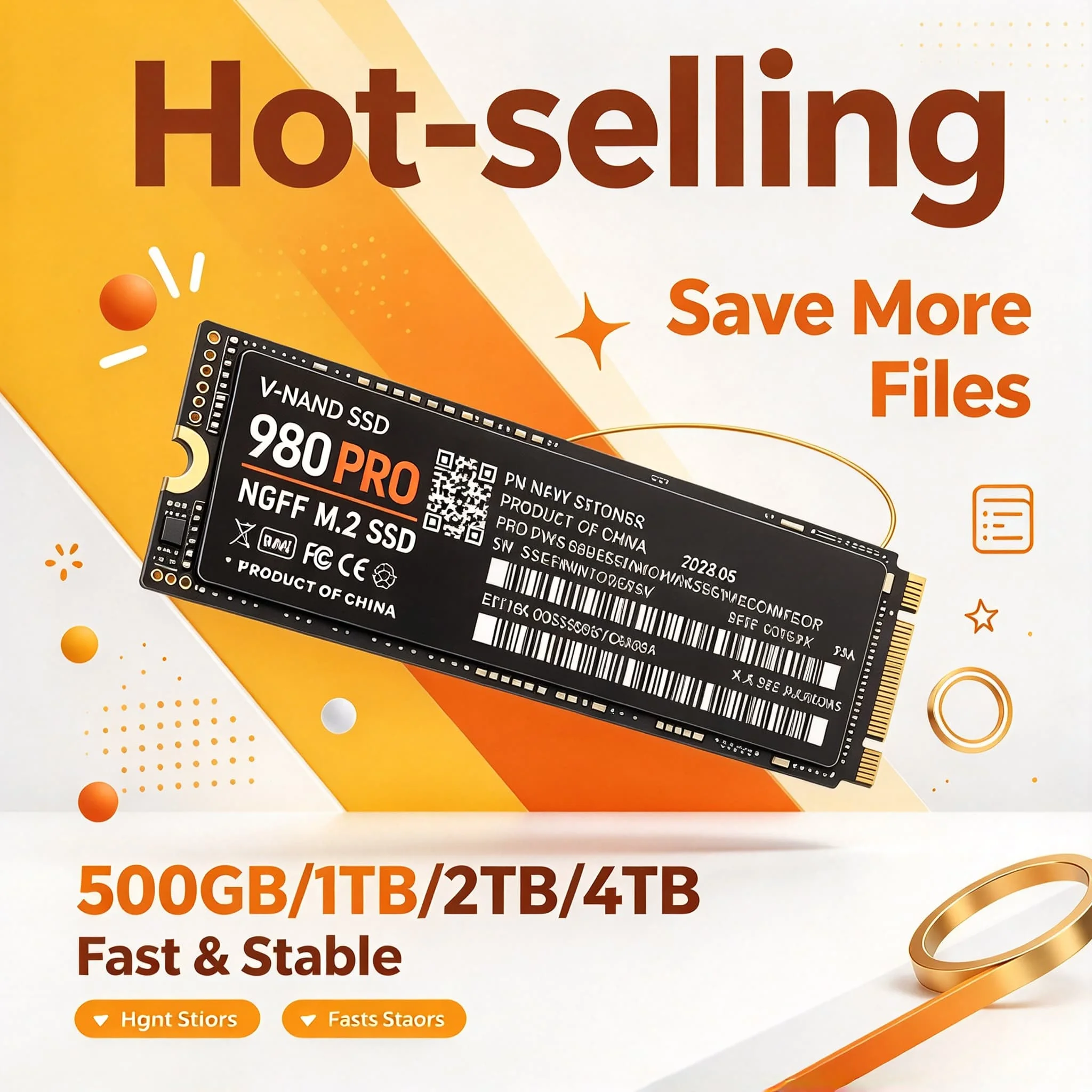 Inside Solid State Drive 980 PRO NGFF SSD M2 SATA3 500GB 1TB 2TB 4TB Internal Fast Hard Disk PC Drive Laptop Desktop Computer