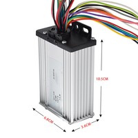 Electric Bicycle Controller 285g 350W 8.9 X 5.2 X 3cm 36V-48V Aluminum Alloy Brushless Regulator Scooter Silver Spare