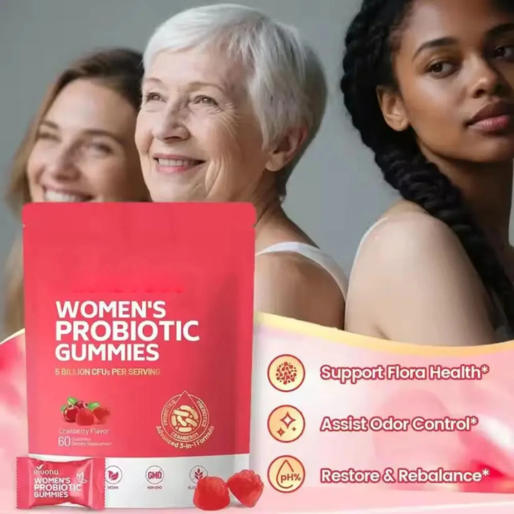 

2PCS Women Cranberry Gummies Vaginal Probiotics Gummies for Feminine Balance pH for Healthy Odor Yeast Balance & Flora Vitamin C