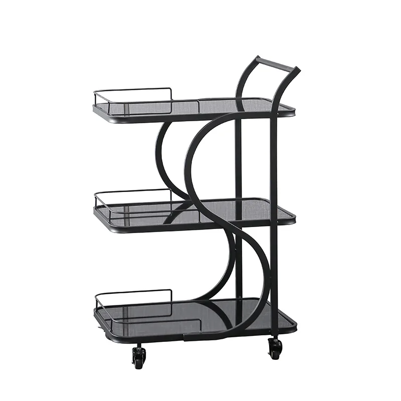 Hand Carts Restaurant Coffee Shop Hotel Food Tea Wine Desert White Gold Metal Marble Serving Service Cart& Trolleys With Wheels