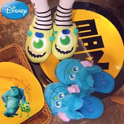 Disney Monsters Inc Sullivan Mike Cosplay Slippers for Women and Man Cartoon Indoor Warm Home Slippers Kawaii Non-slip Slippers