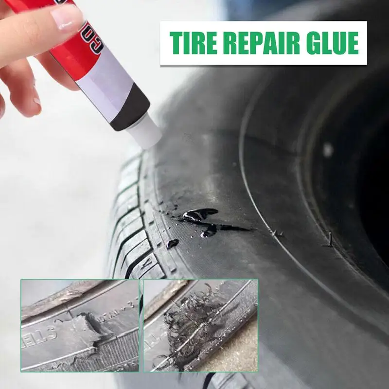 Tire Patch Glue 20ML Rubber Cement Glue Tire Glue Sidewall Repair Accessories Adhesives Fillers Sidewall Tire Repair For Bike