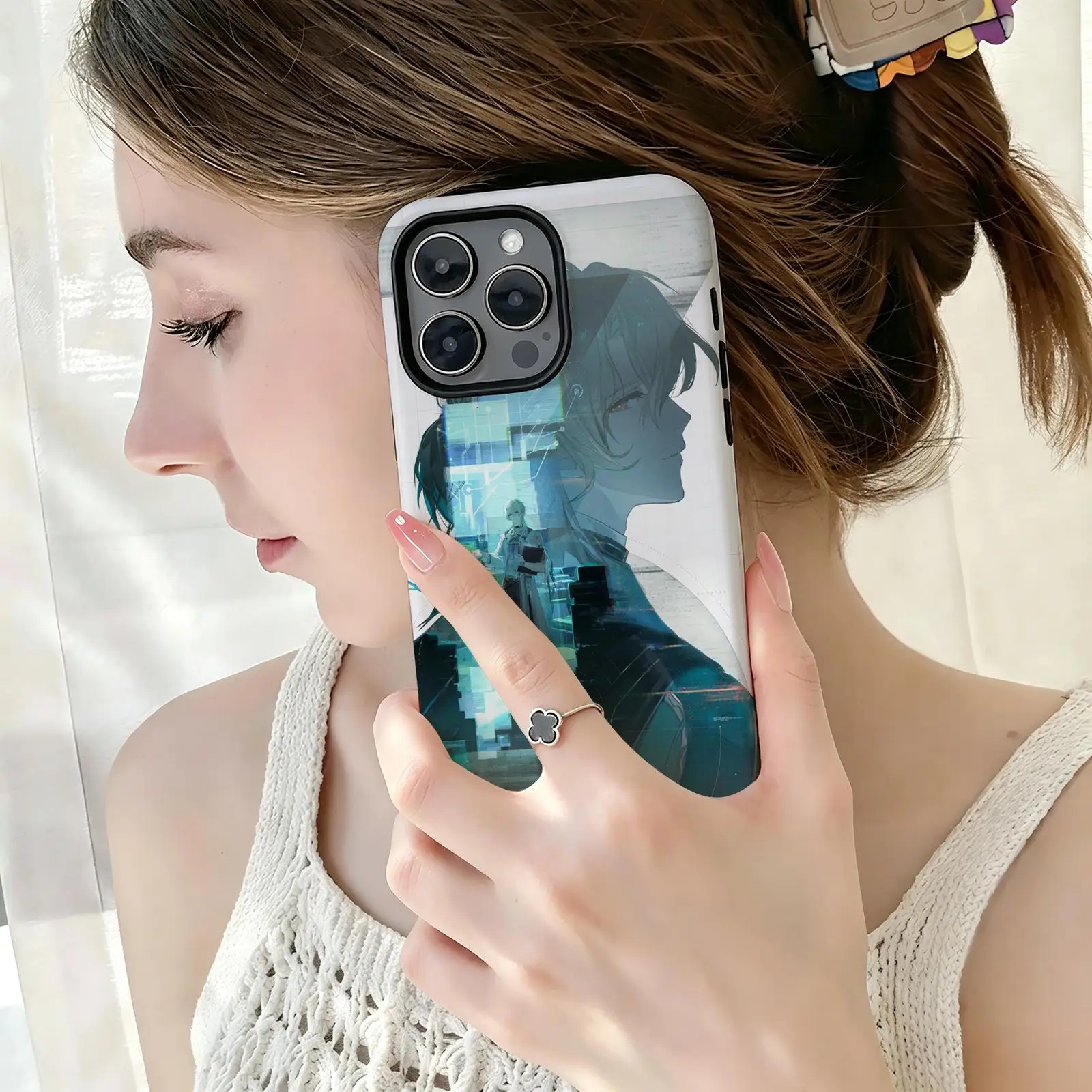 Phone Case For iPhone17 16 16e 15 14 13 12Plus Pro Max Glossy Magnetic Film Case Wuthering Waves LUUK HERSSEN view 3