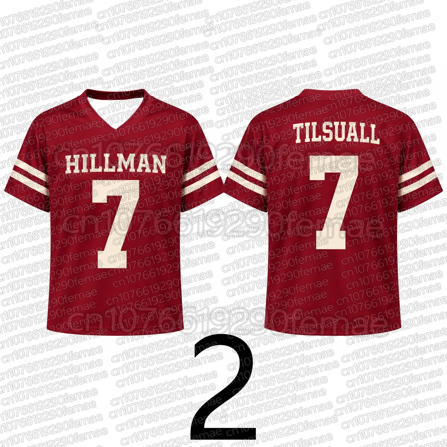 2026 Neues A Different World Damen-Fußballtrikot Hillman College Name Nummer Herren-Print-T-Shirt Amerikanisches Sport-Top – Detail 5