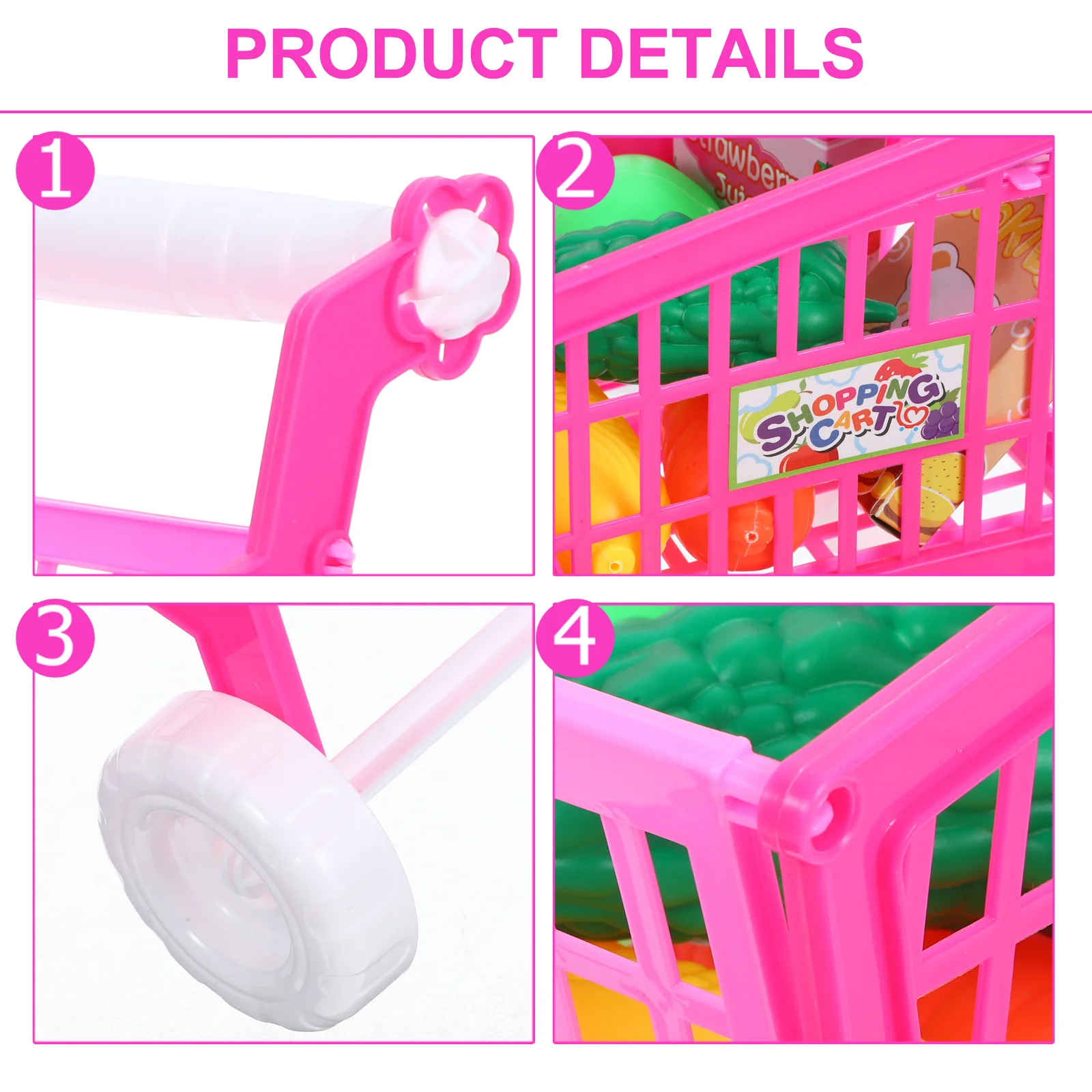 Mini panier de courses pour enfants, 1 pièce, chariot de supermarché de Simulation pour enfants, support de rangement, aide éducative de l'indépendance