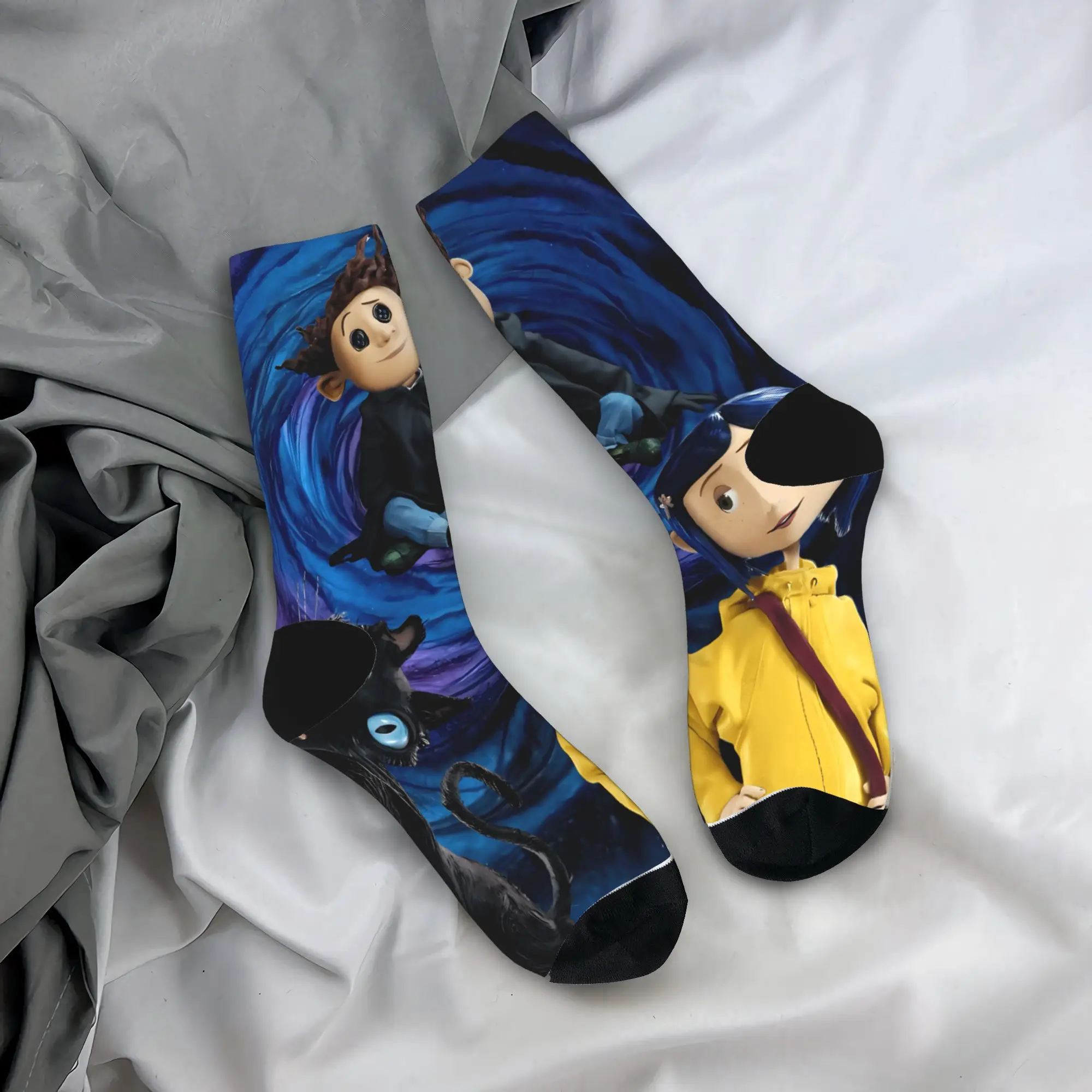 جوارب كورالينز رعب كرتونية مضادة للانزلاق جوارب رجالية مريحة للتسلق جوارب بنمط قوطي للخريف #1