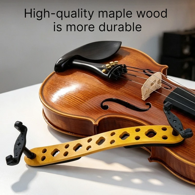 Maple Wood Violin Shoulder Rest Lightweight Violin Shoulder Pad Thicken Sponge Violins Support Stand String Instrument Accessory