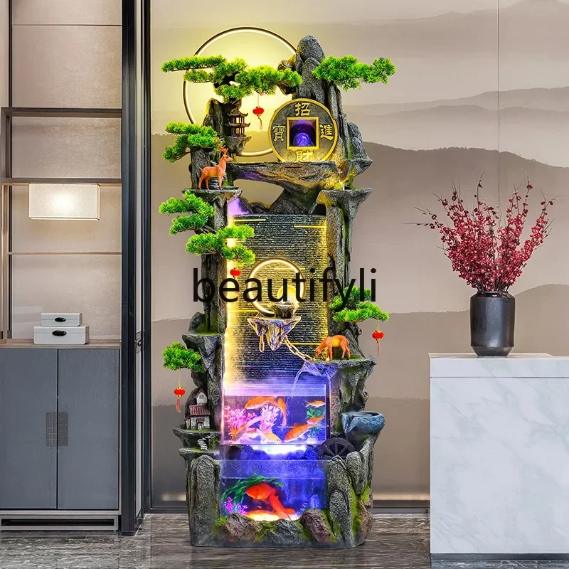D176  flowing water ornament circulating water fish tank living room office rockery water feature decoration