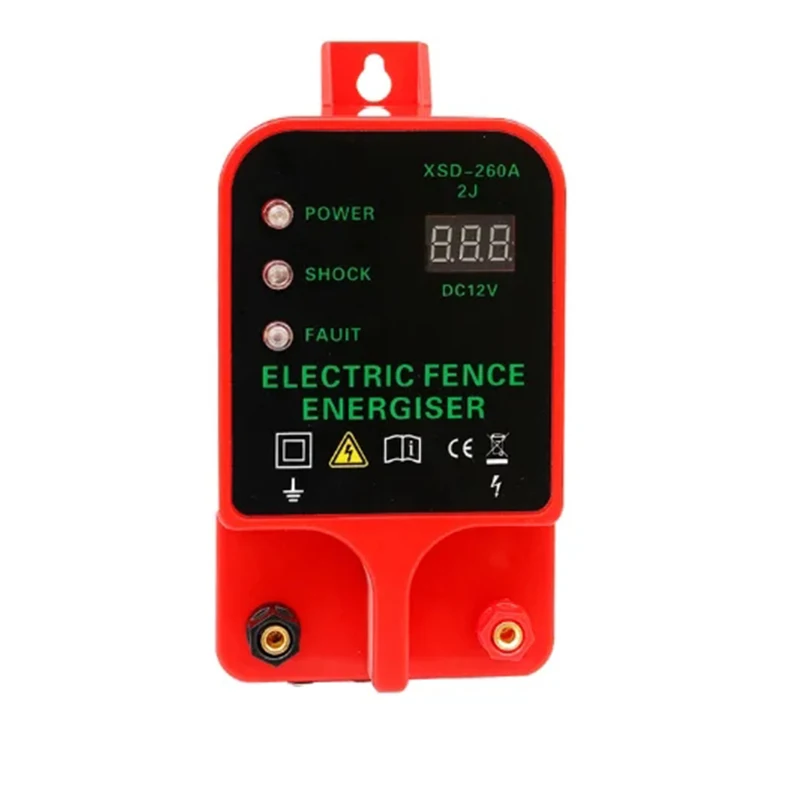 Livestock high voltage pulse regulator voltage indicator 10km high decibel alarm waterproof electric fence energizer LCD