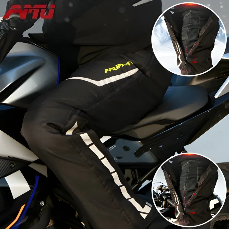 AMU Motorcycle Quick Take Off Waterproof Windproof Thermal Protective Pants Gor Men And Women motorcycle jeans pantalon motocros