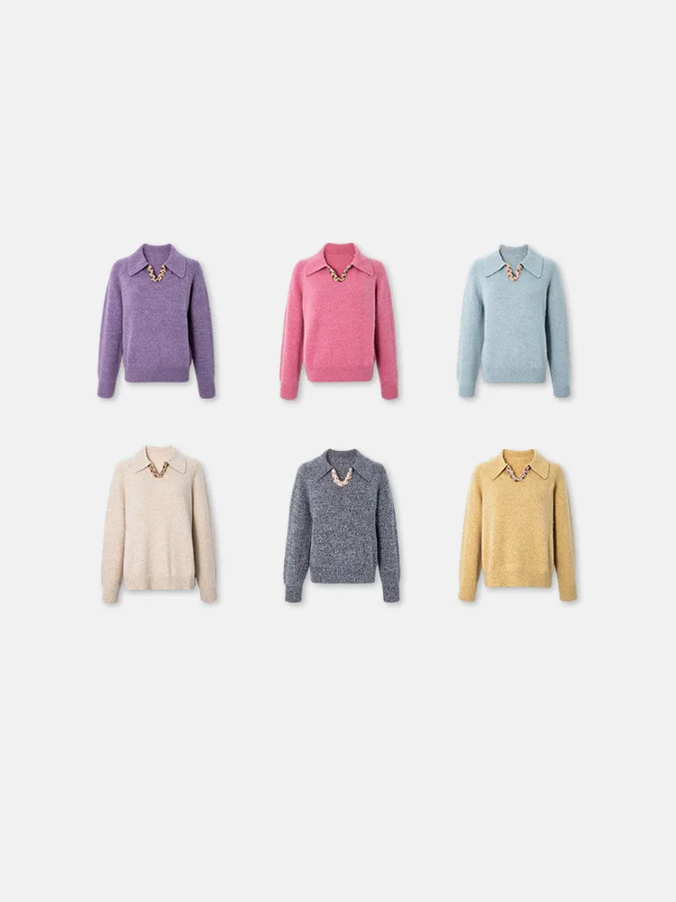 

Женская вязаная кофта больших размеров с V-образным вырезом, из смесовой шерсти с золотой нитью, зимняя, плотная, модная, повседневная, с длинным рукавом, цветная