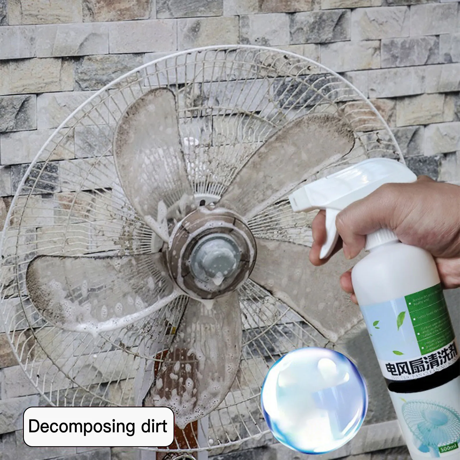 500ml Electric Fan Cleaning Cleaner Condenser Coil Cleaning Deodorizer for Air Conditioner Heat Sinks Use