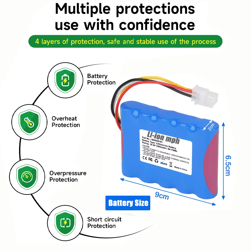 

Li-ion mph 3500mAh Battery for Husqvarna Automower 430X 440 450X 310 315 315X 2016 Sileno Plus Sileno Life Gardena Sileno R100Li