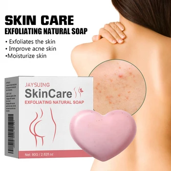 Il sapone da bagno esfoliante rimuove l'acne, sbiadisce le segni dell'acne, idrata la pelle, pulisce il sapone