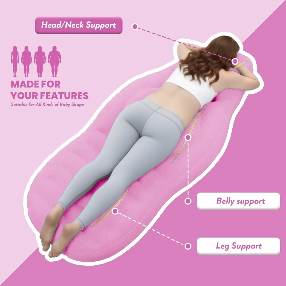 Inflatable Pregnancy Pillow Yoga Mat For Pregnant Women Inflatable Mat Mattress Pregnancy Maternity Body Bed Pillow Sleeping Mat view 3