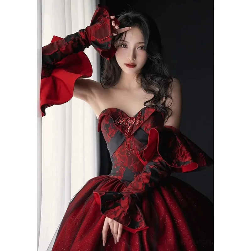 

Элегантное длинное вечернее платье Ele Princ Sle для свадьбы, винтажное модное платье для подружек невесты, женская праздничная одежда класса люкс