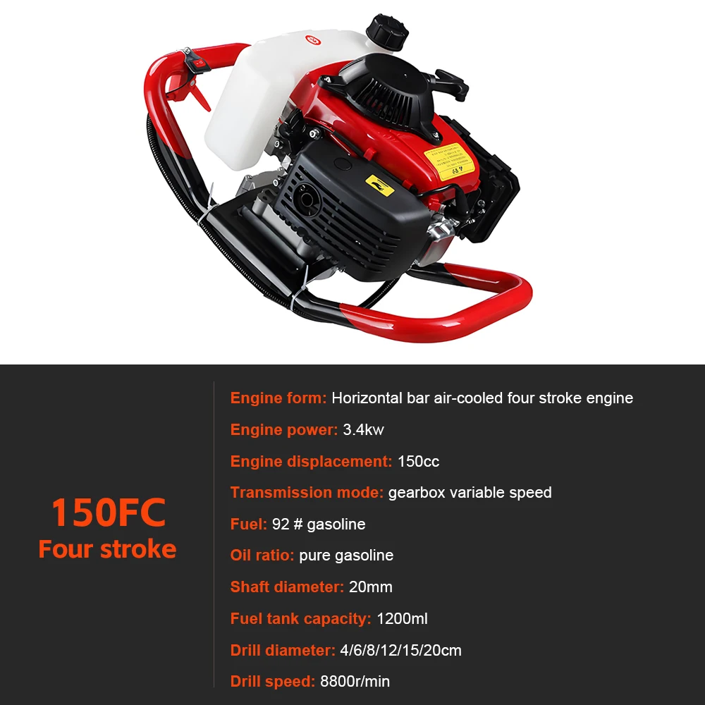 Ground Drill Petrol Hole Hole Digging Tools Drilling Machine Trenching Machine Pile Driver for Agricultural Planting Tree