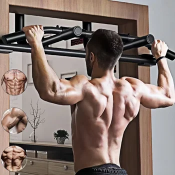 Multifunctional Doorway Pull Up Bar Single Parallel Bars Wall Mounted Fitness Equipment…