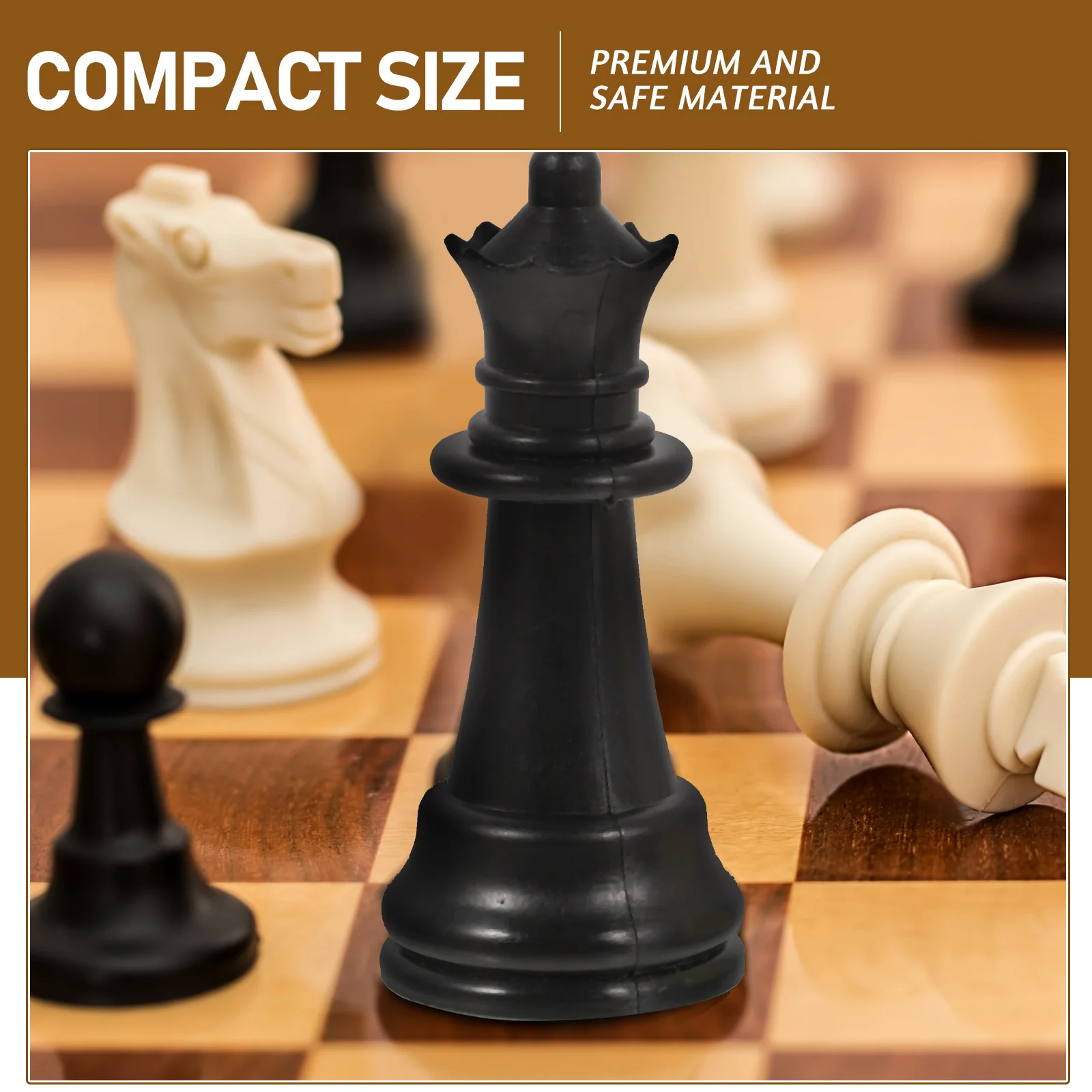 

1Set PP Chess Pieces Replacement Plastic International Set Easy Carry Light Weight for Board Game Accessories Chess Pieces Only