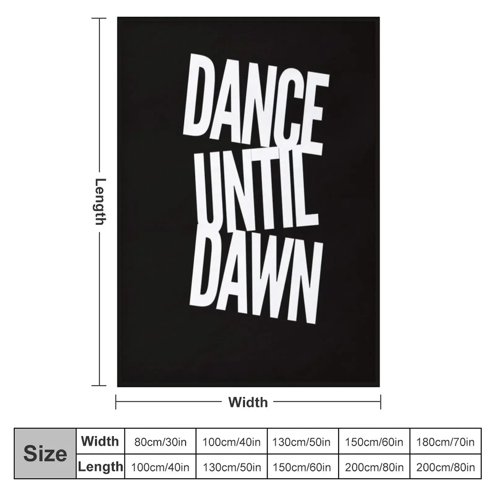 Dance Until Dawn Funny Music Throw Blanket Soft Quilt Blankets