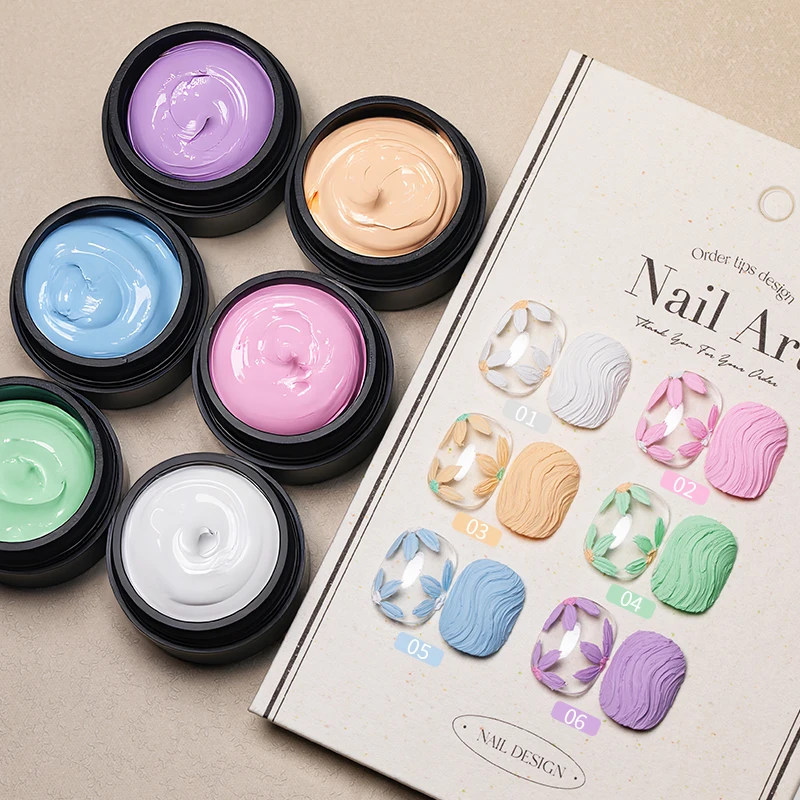 5ML Matte Oil Painting Gel Nail Polish Dopamine Macaron 3D Nail Art Drawing Gel Soak Off UV Semi-permanent Varnish Manicure