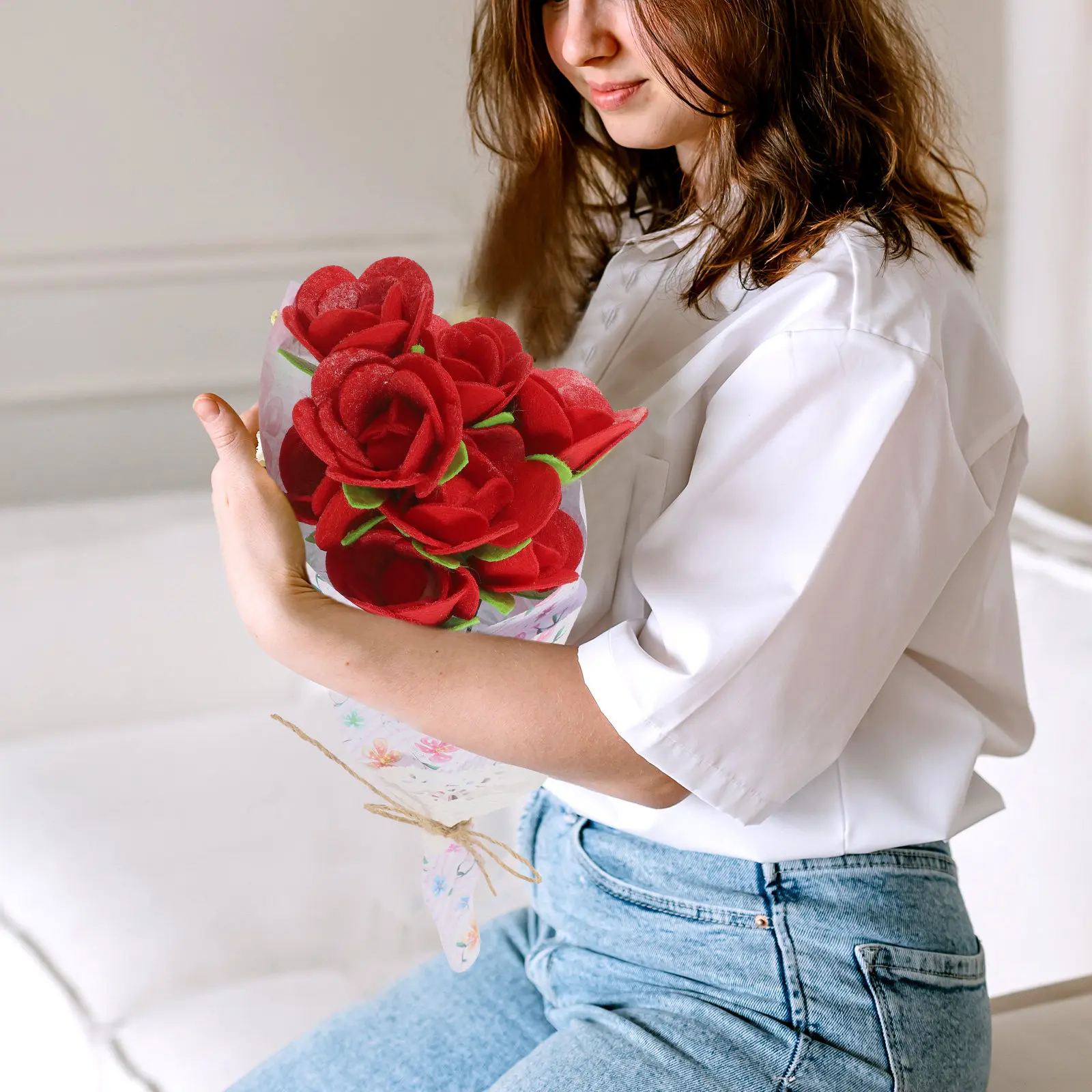 

2 набора материалов для самостоятельного изготовления букетов: уникальный набор для творчества с цветами для детей, улучшающий координацию рук и глаз, развитие когнитивных навыков, создание креативных букетов