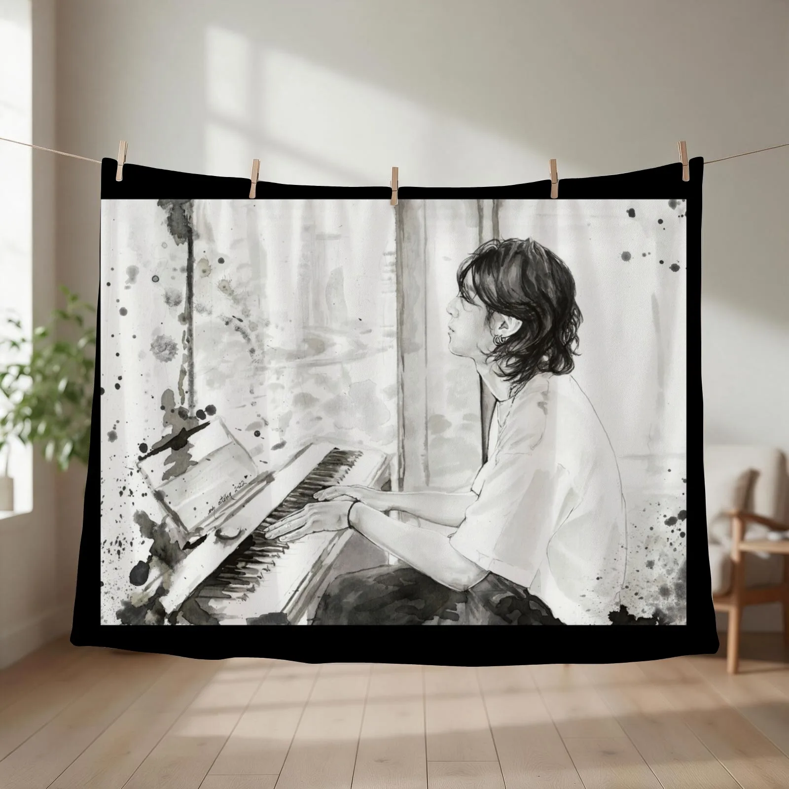 Merry Christmas Mr. Min Throw Blanket Sofas blankets ands For Decorative Sofa Custom Blankets