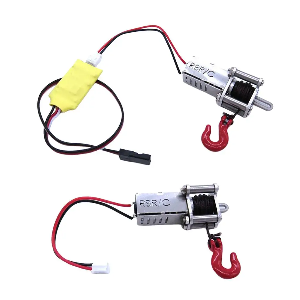 RC Car Aluminum Electric Automatic Winch Controller Set for WPL MN 1//14 1/16 RC Crawler Car Accessory
