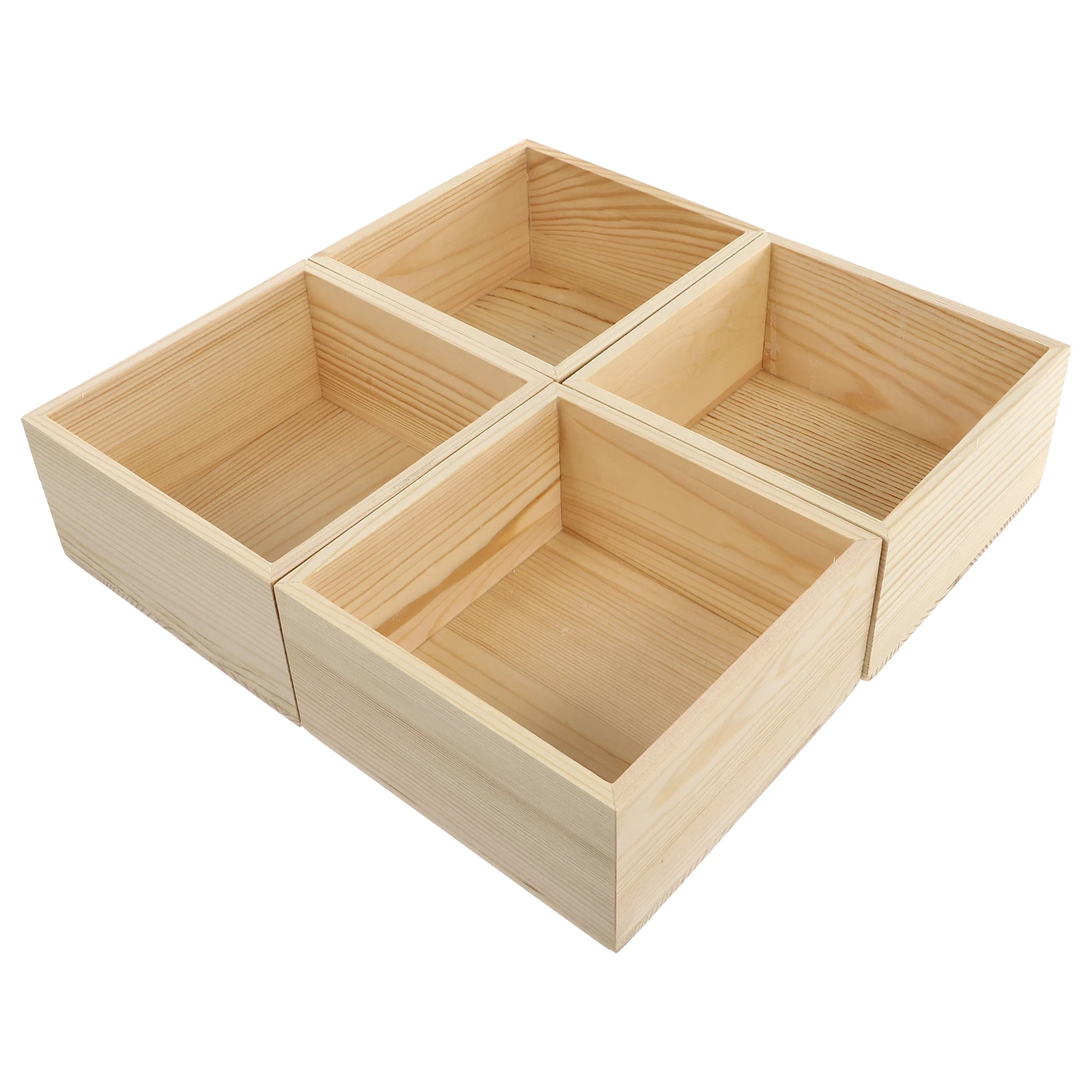 

4pcs Jewelry Boxes High Capacity Storage Diy Box for Earrings Necklaces Watches Retro Decorative DIY Gift Box