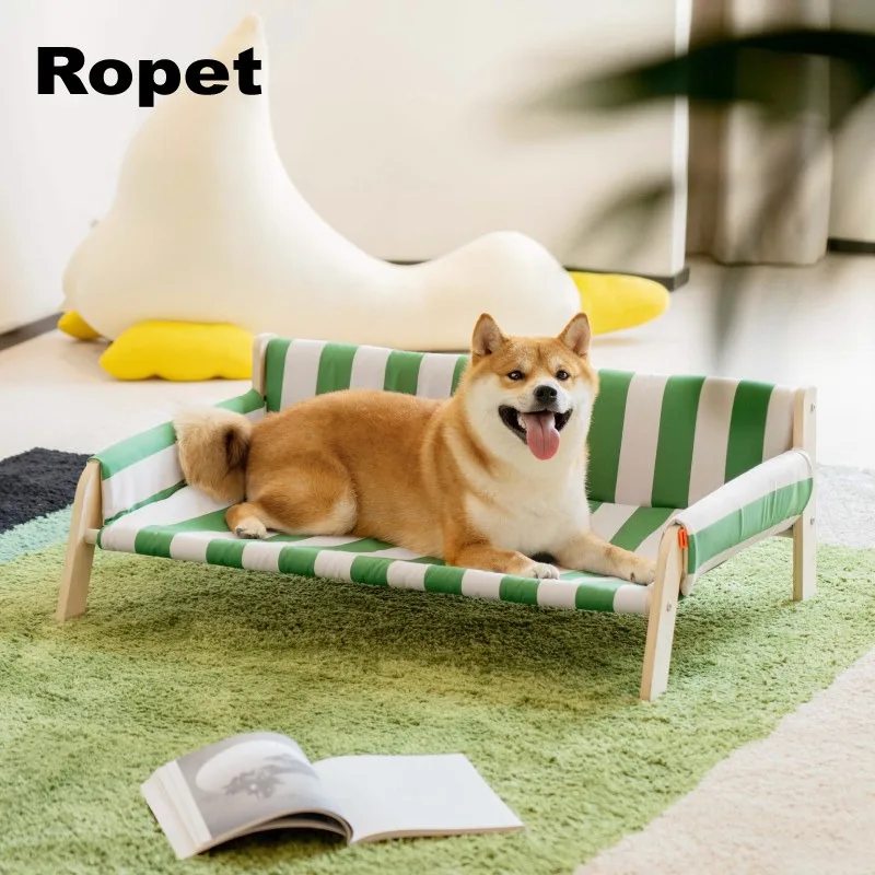 4-Season Washable Pet Sofa Bed - Removable Cover Dog & Cat Bed for Summer Cooling & Small Dogs